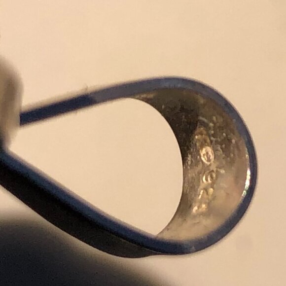 Vtg Kabana KBN 925 Inlaid Glass Sterling Silver Pendant - NEW - Picture 6 of 6